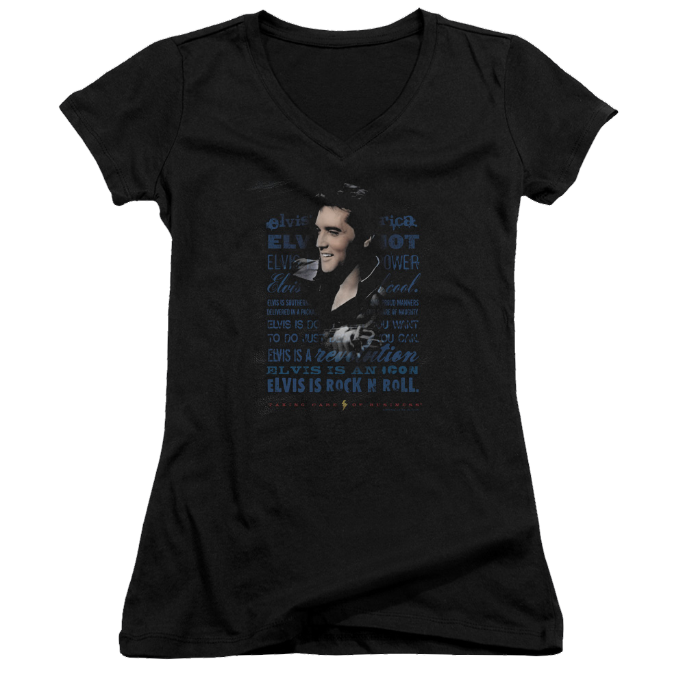 Elvis Presley Icon - Juniors V-Neck T-Shirt Juniors V-Neck T-Shirt Elvis Presley