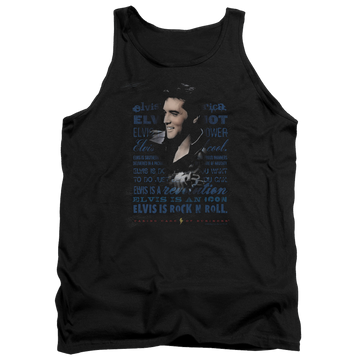 Black men's tank with Elvis Presley Icon graphic