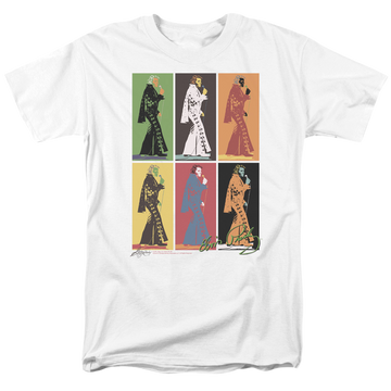 White men's regular fit t-shirt with Elvis Presley Retro Boxes graphic