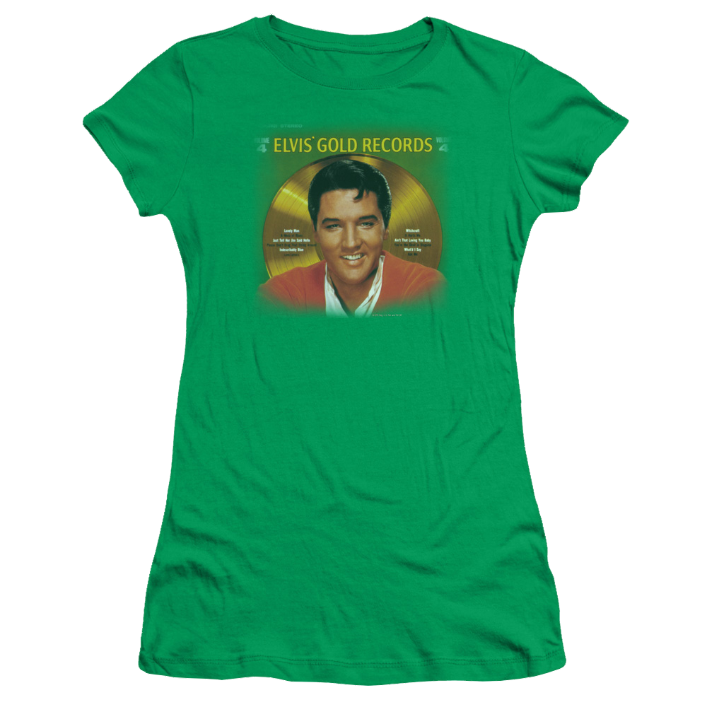 Elvis Presley Gold Records - Juniors T-Shirt Juniors T-Shirt Elvis Presley