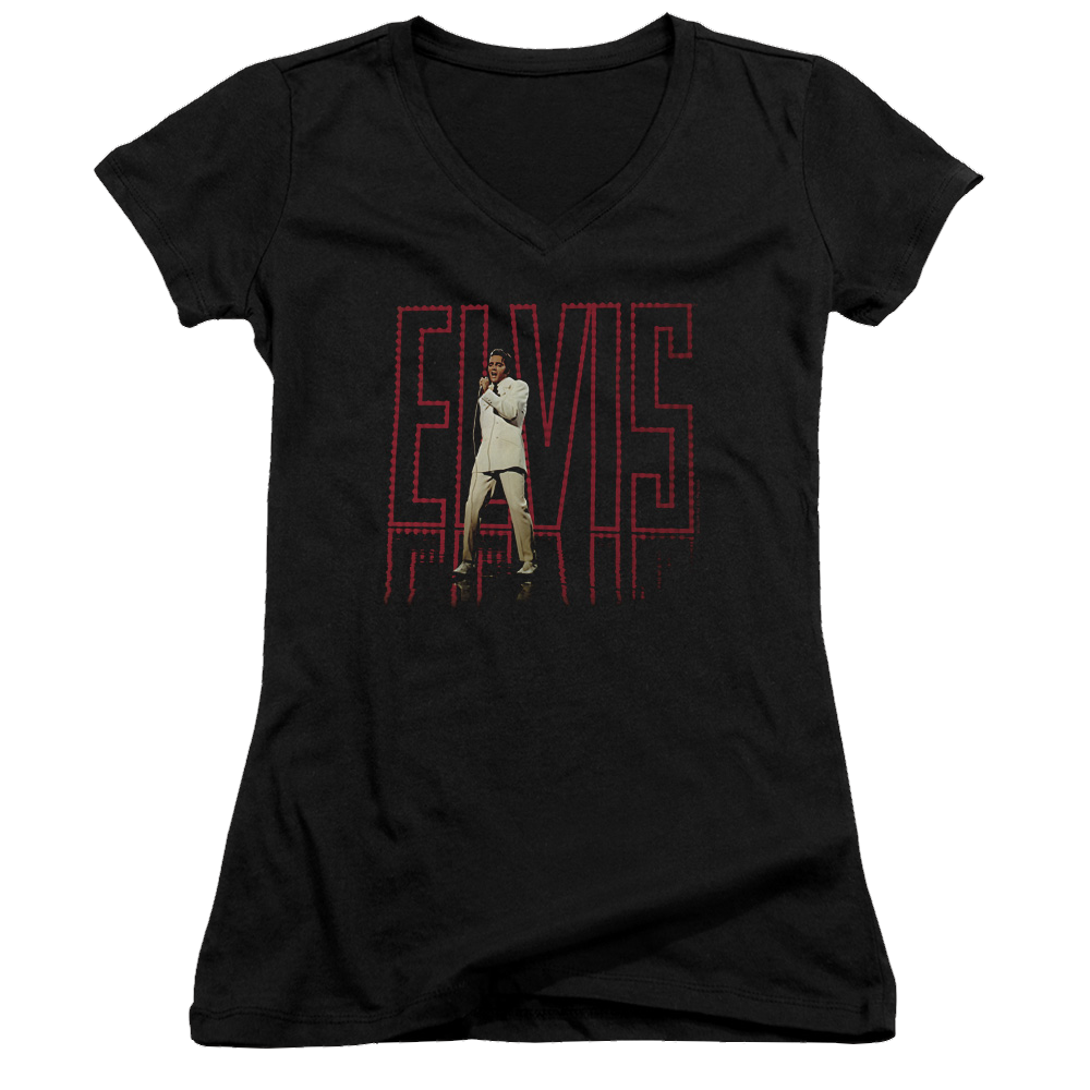 Elvis Presley Elvis 68 Album - Juniors V-Neck T-Shirt Juniors V-Neck T-Shirt Elvis Presley