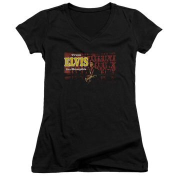Elvis Presley From Elvis In Memphis - Juniors V-Neck T-Shirt Juniors V-Neck T-Shirt Elvis Presley
