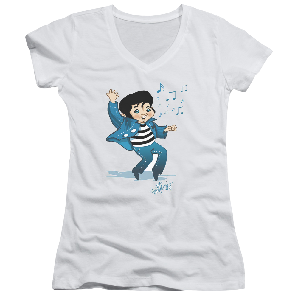 Elvis Presley Lil Jailbird - Juniors V-Neck T-Shirt Juniors V-Neck T-Shirt Elvis Presley