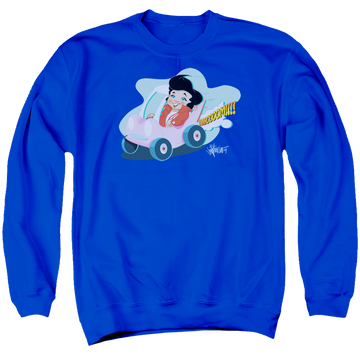 Royal men's crewneck sweatshirt with Elvis Presley Speedway graphic
