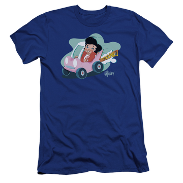 Royal men's premium slim fit t-shirt with Elvis Presley Speedway graphic