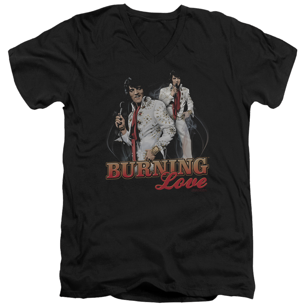 Elvis Presley Burning Love - Men's V-Neck T-Shirt Men's V-Neck T-Shirt Elvis Presley