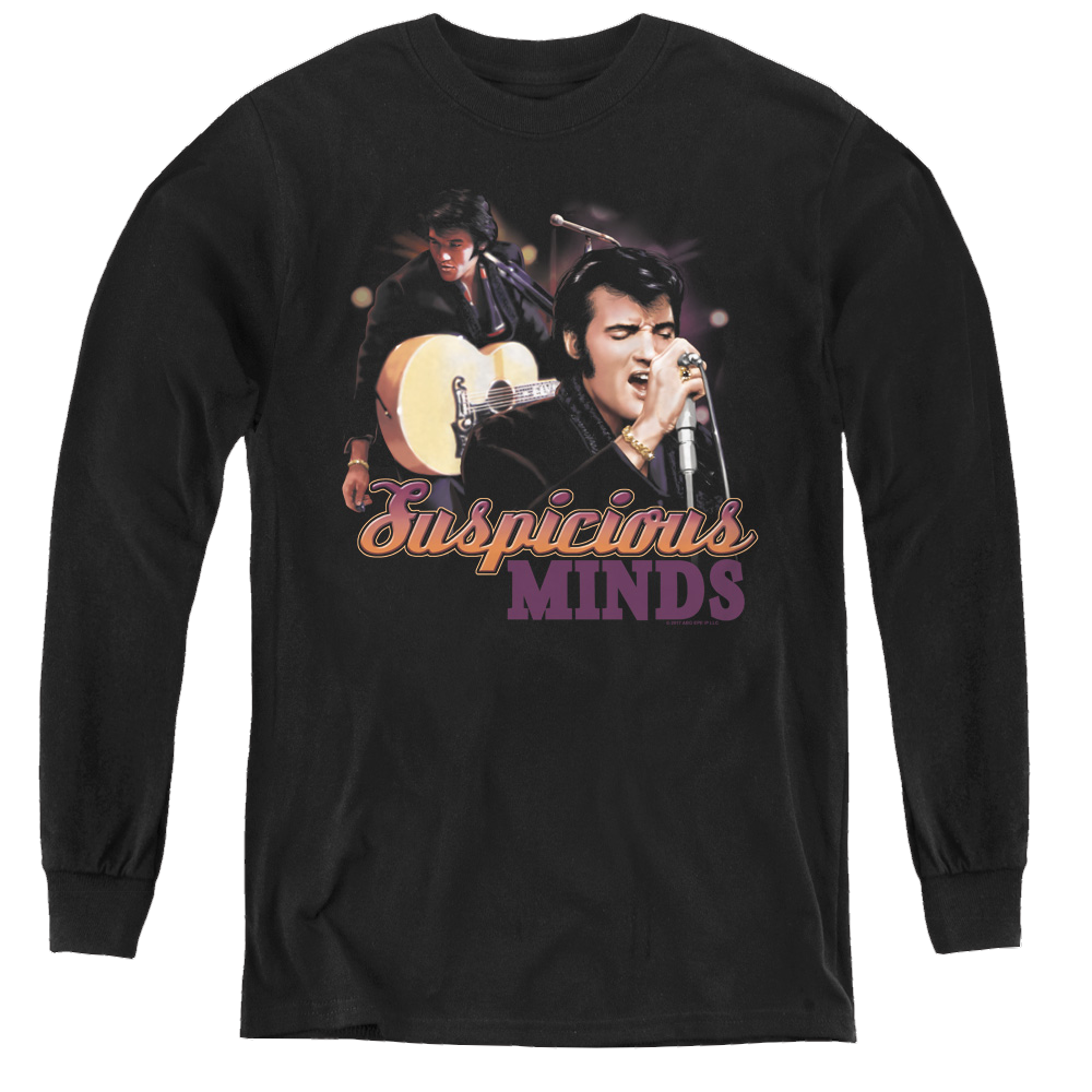Elvis Presley Suspicious Minds - Youth Long Sleeve T-Shirt Youth Long Sleeve T-Shirt Elvis Presley