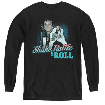 Elvis Presley Shake Rattle & Roll - Youth Long Sleeve T-Shirt Youth Long Sleeve T-Shirt Elvis Presley