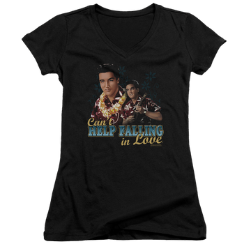 Elvis Presley Cant Help Falling - Juniors V-Neck T-Shirt Juniors V-Neck T-Shirt Elvis Presley