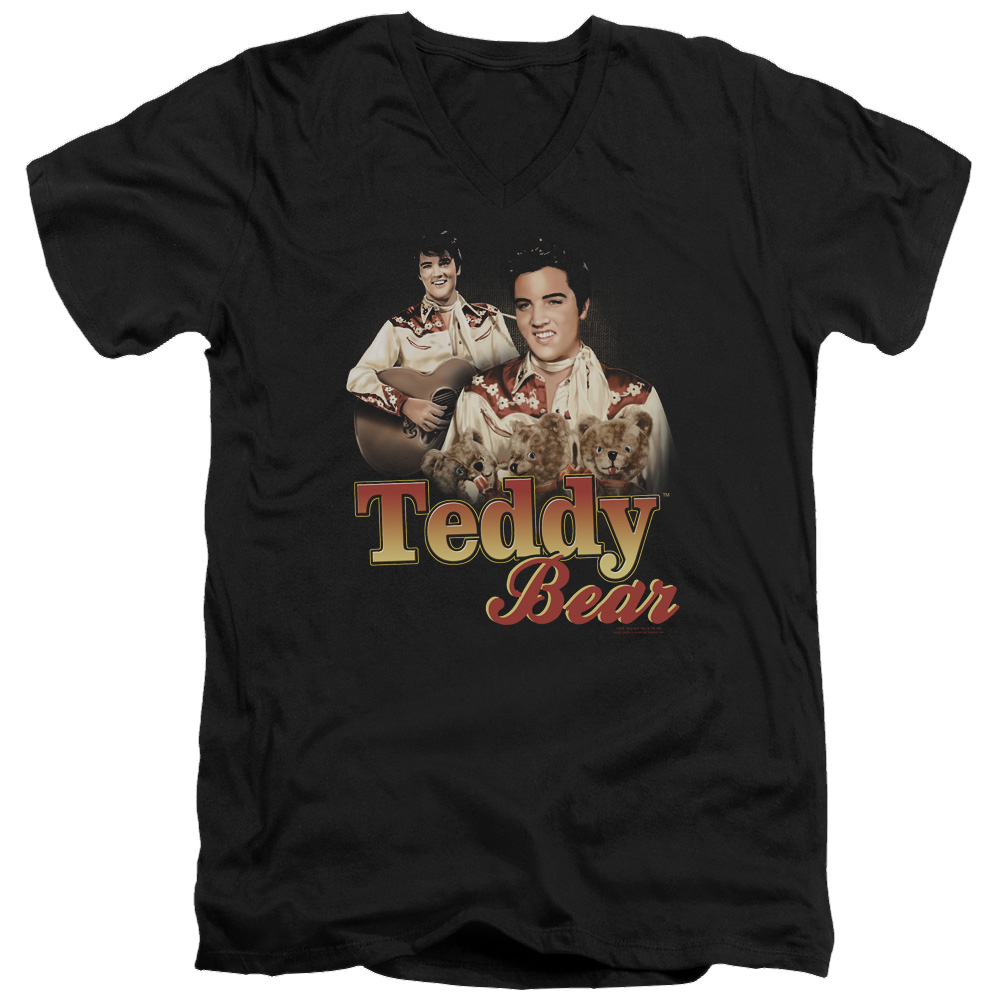 Elvis Presley Teddy Bear - Men's V-Neck T-Shirt Men's V-Neck T-Shirt Elvis Presley