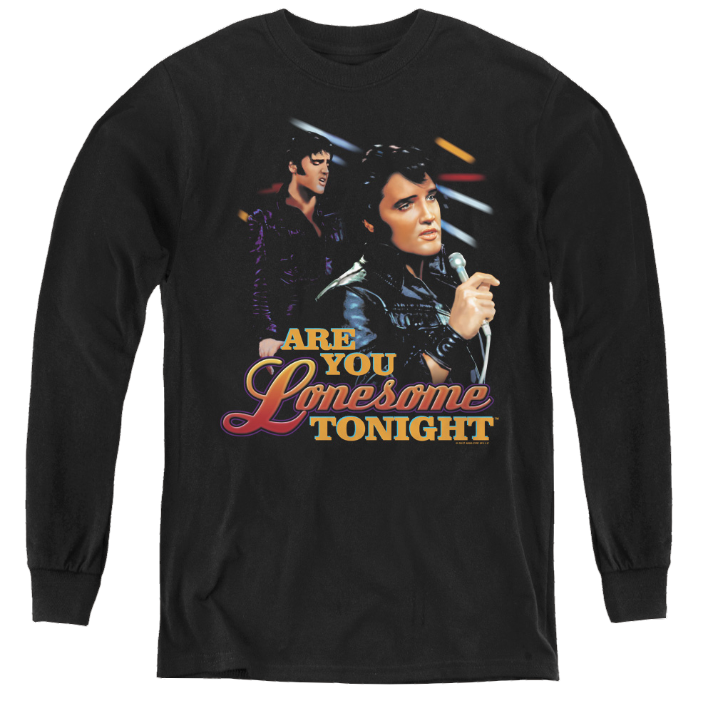 Elvis Presley Are You Lonesome - Youth Long Sleeve T-Shirt Youth Long Sleeve T-Shirt Elvis Presley