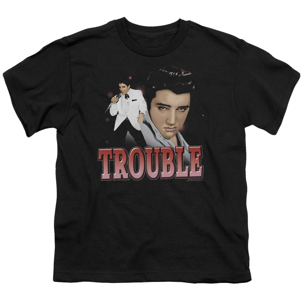 Elvis Presley Trouble - Youth T-Shirt (Ages 8-12) Youth T-Shirt (Ages 8-12) Elvis Presley