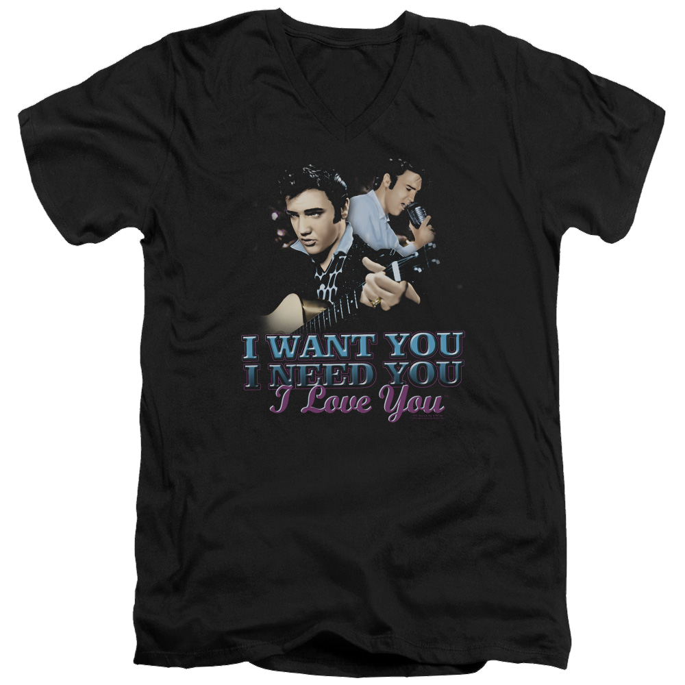 Elvis Presley I Want You - Men's V-Neck T-Shirt Men's V-Neck T-Shirt Elvis Presley