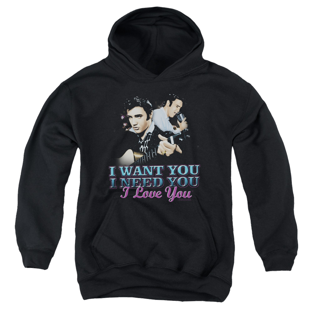 Elvis Presley I Want You - Youth Hoodie (Ages 8-12) Youth Hoodie (Ages 8-12) Elvis Presley