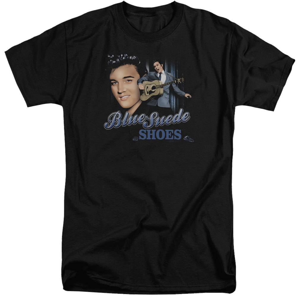 Elvis Presley Blue Suede Shoes - Men's Tall Fit T-Shirt Men's Tall Fit T-Shirt Elvis Presley