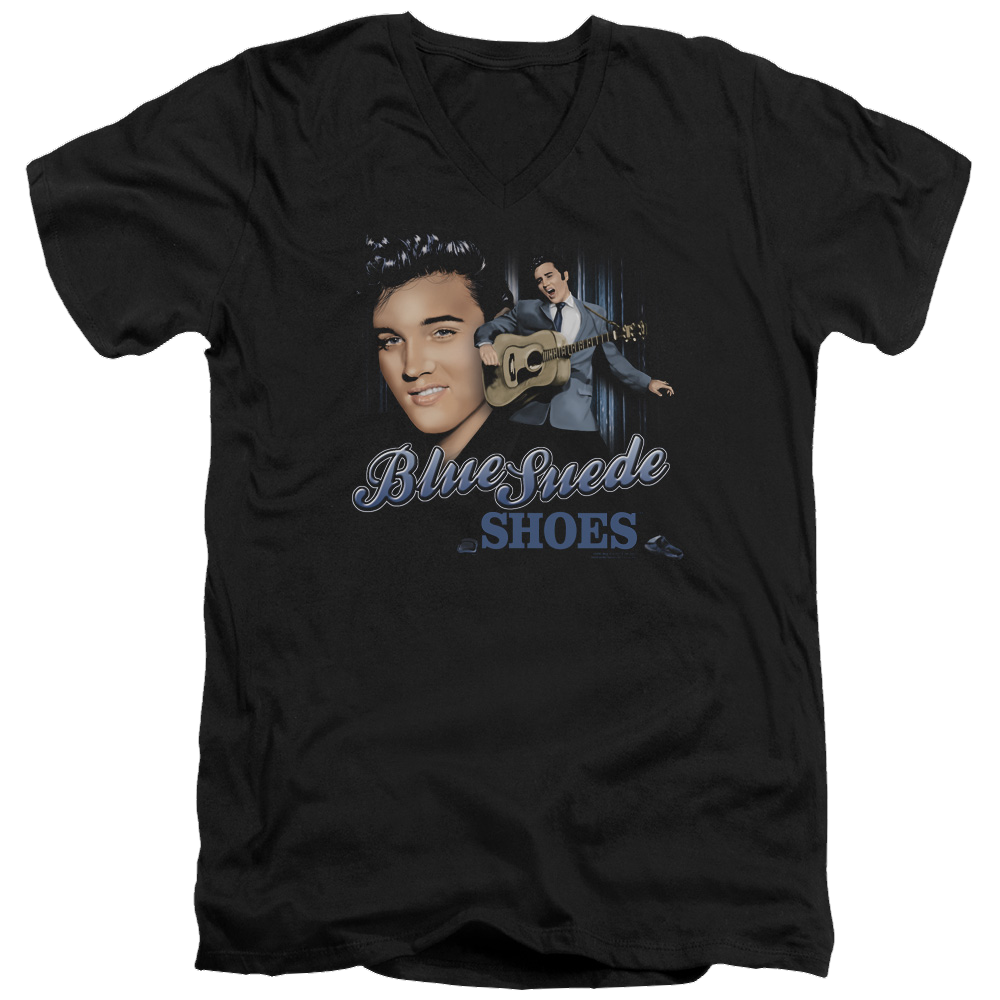 Elvis Presley Blue Suede Shoes - Men's V-Neck T-Shirt Men's V-Neck T-Shirt Elvis Presley