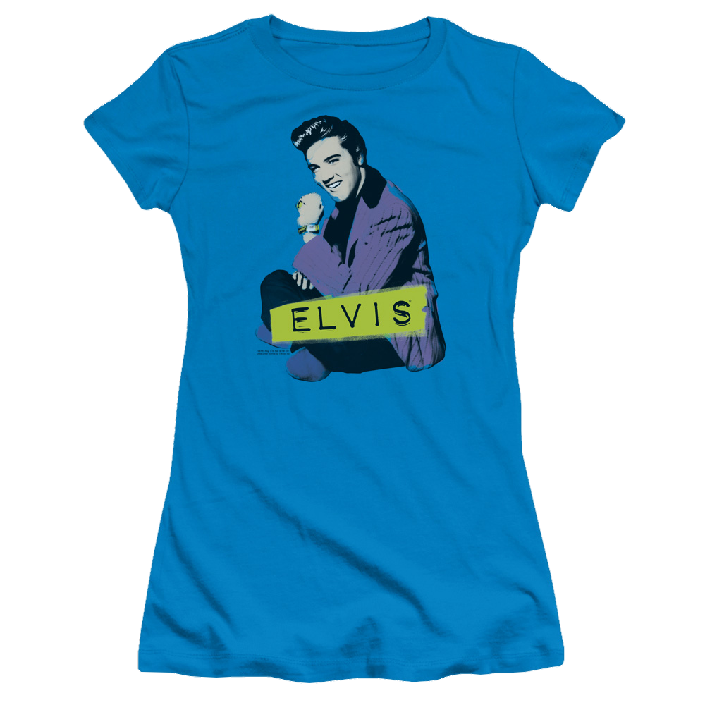 Elvis Presley Sitting - Juniors T-Shirt Juniors T-Shirt Elvis Presley
