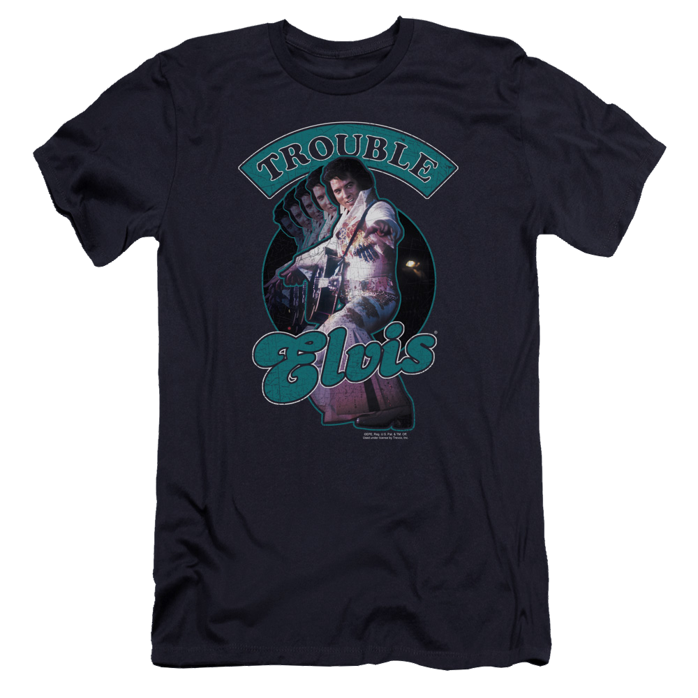 Elvis Presley Total Trouble - Men's Premium Slim Fit T-Shirt Men's Premium Slim Fit T-Shirt Elvis Presley