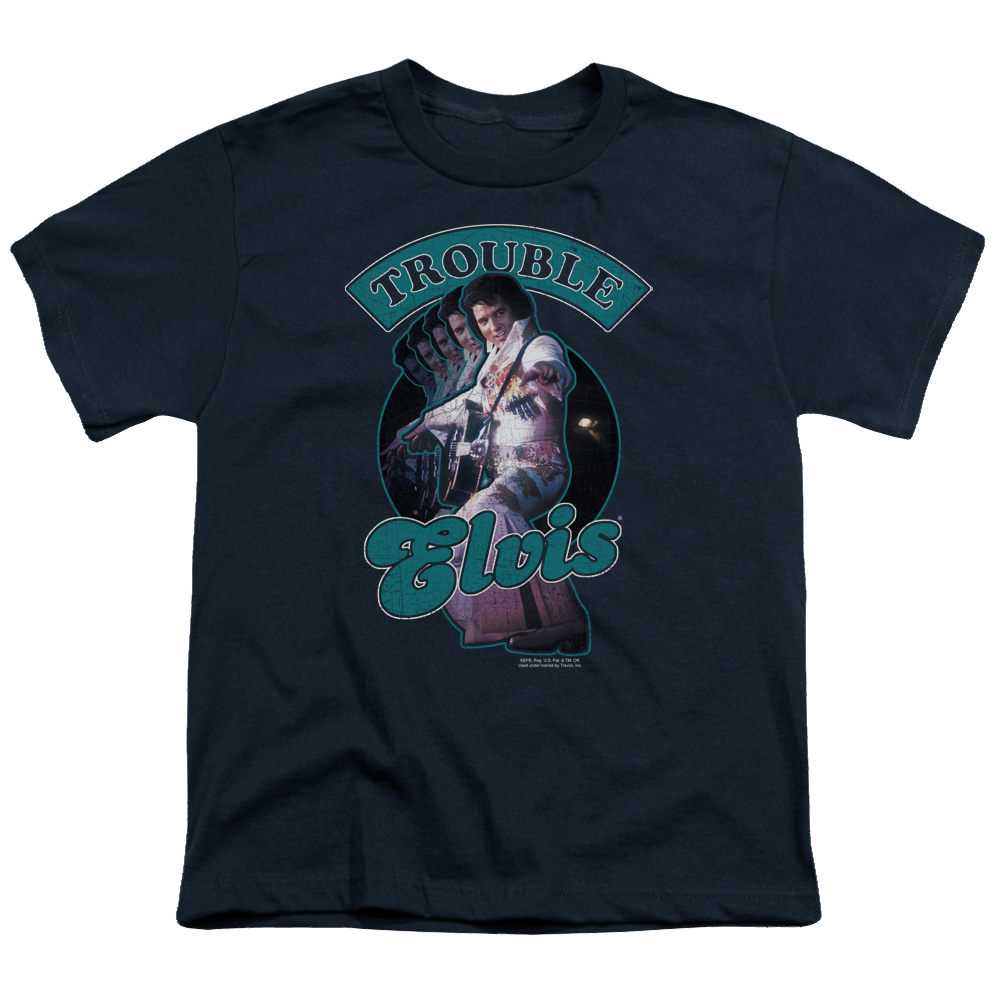Elvis Presley Total Trouble - Youth T-Shirt (Ages 8-12) Youth T-Shirt (Ages 8-12) Elvis Presley
