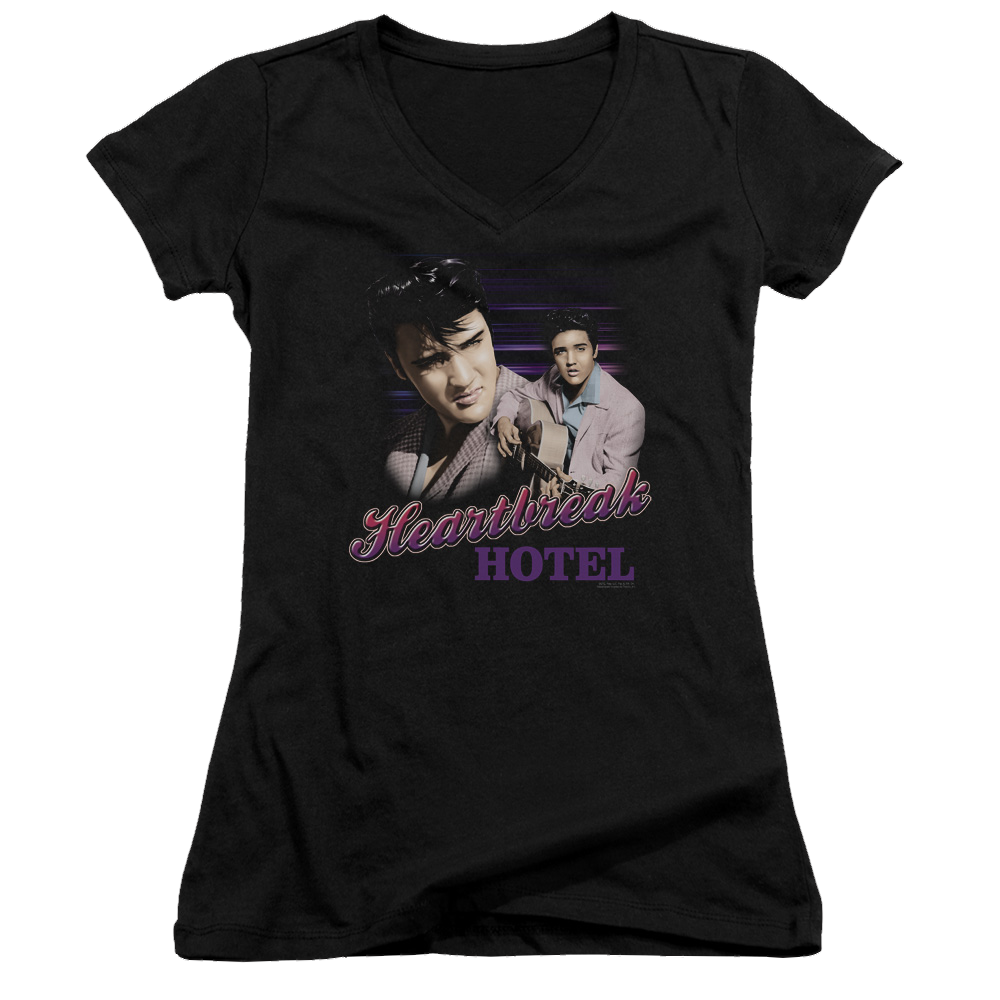 Elvis Presley Heartbreak Hotel - Juniors V-Neck T-Shirt Juniors V-Neck T-Shirt Elvis Presley