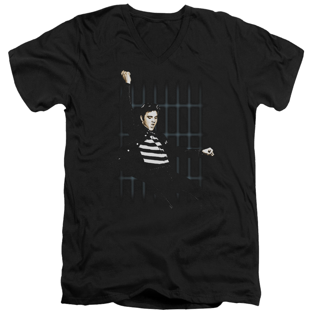 Elvis Presley Blue Bars - Men's V-Neck T-Shirt Men's V-Neck T-Shirt Elvis Presley