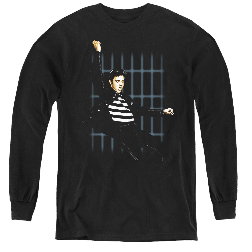 Elvis Presley Blue Bars - Youth Long Sleeve T-Shirt Youth Long Sleeve T-Shirt Elvis Presley