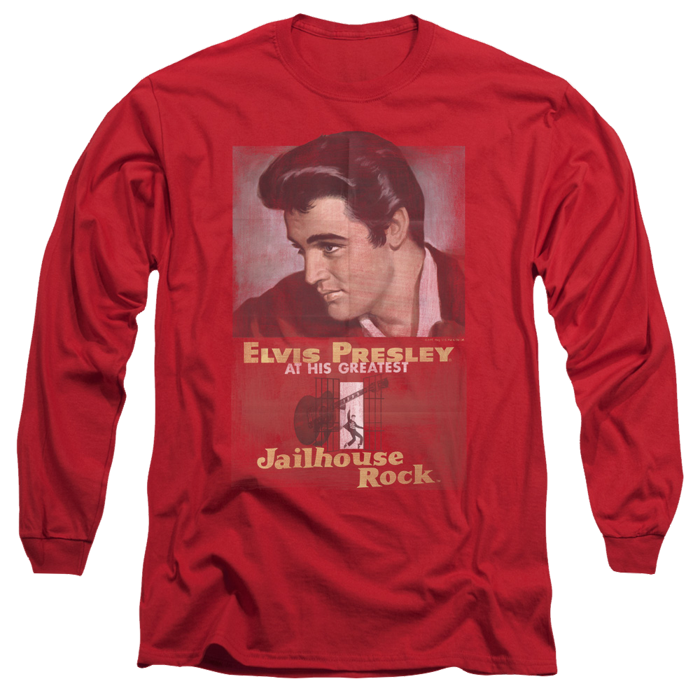 Elvis Presley Jailhouse Rock Poster - Men's Long Sleeve T-Shirt Men's Long Sleeve T-Shirt Elvis Presley