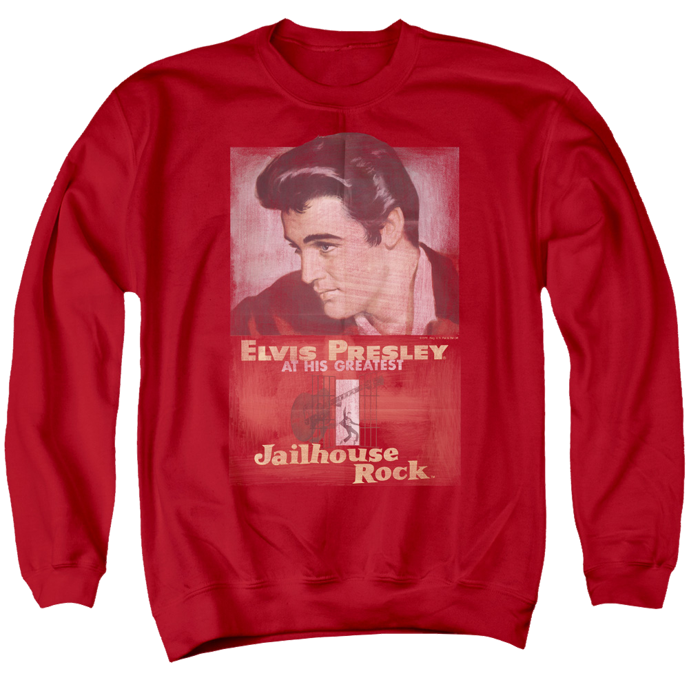 Elvis Presley Jailhouse Rock Poster - Men's Crewneck Sweatshirt Men's Crewneck Sweatshirt Elvis Presley