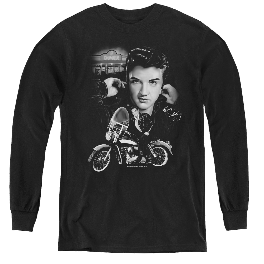 Elvis Presley The King Rides Again - Youth Long Sleeve T-Shirt Youth Long Sleeve T-Shirt Elvis Presley
