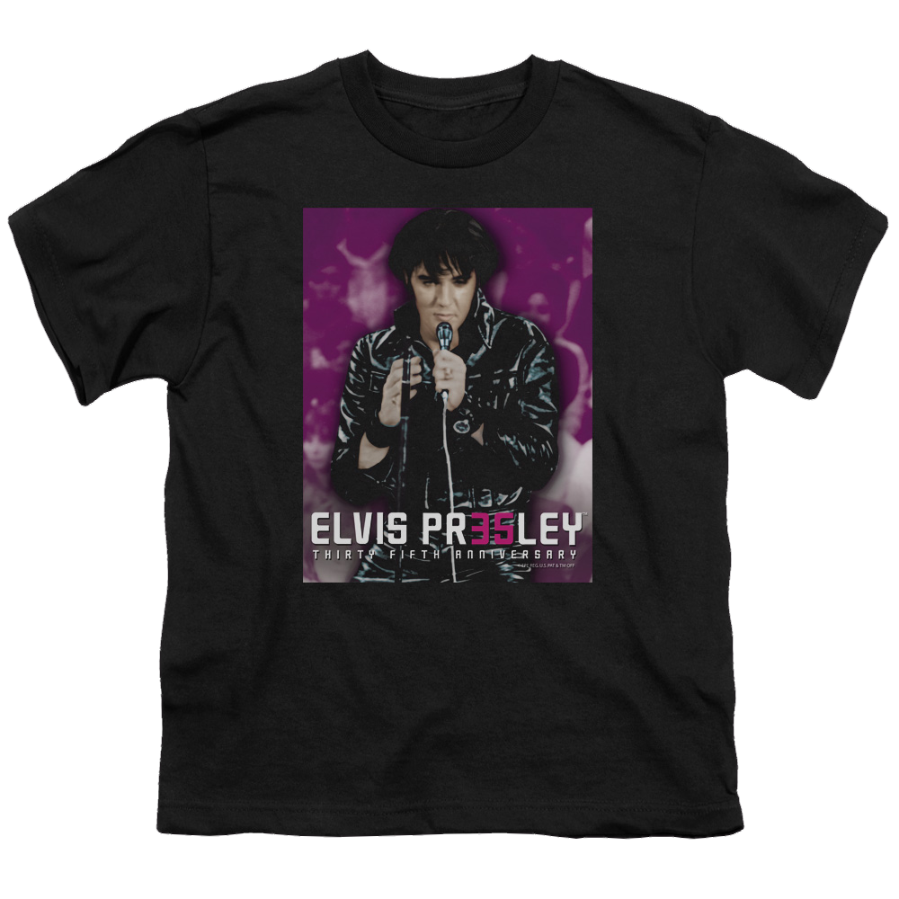 Elvis Presley 35 Leather - Youth T-Shirt (Ages 8-12) Youth T-Shirt (Ages 8-12) Elvis Presley