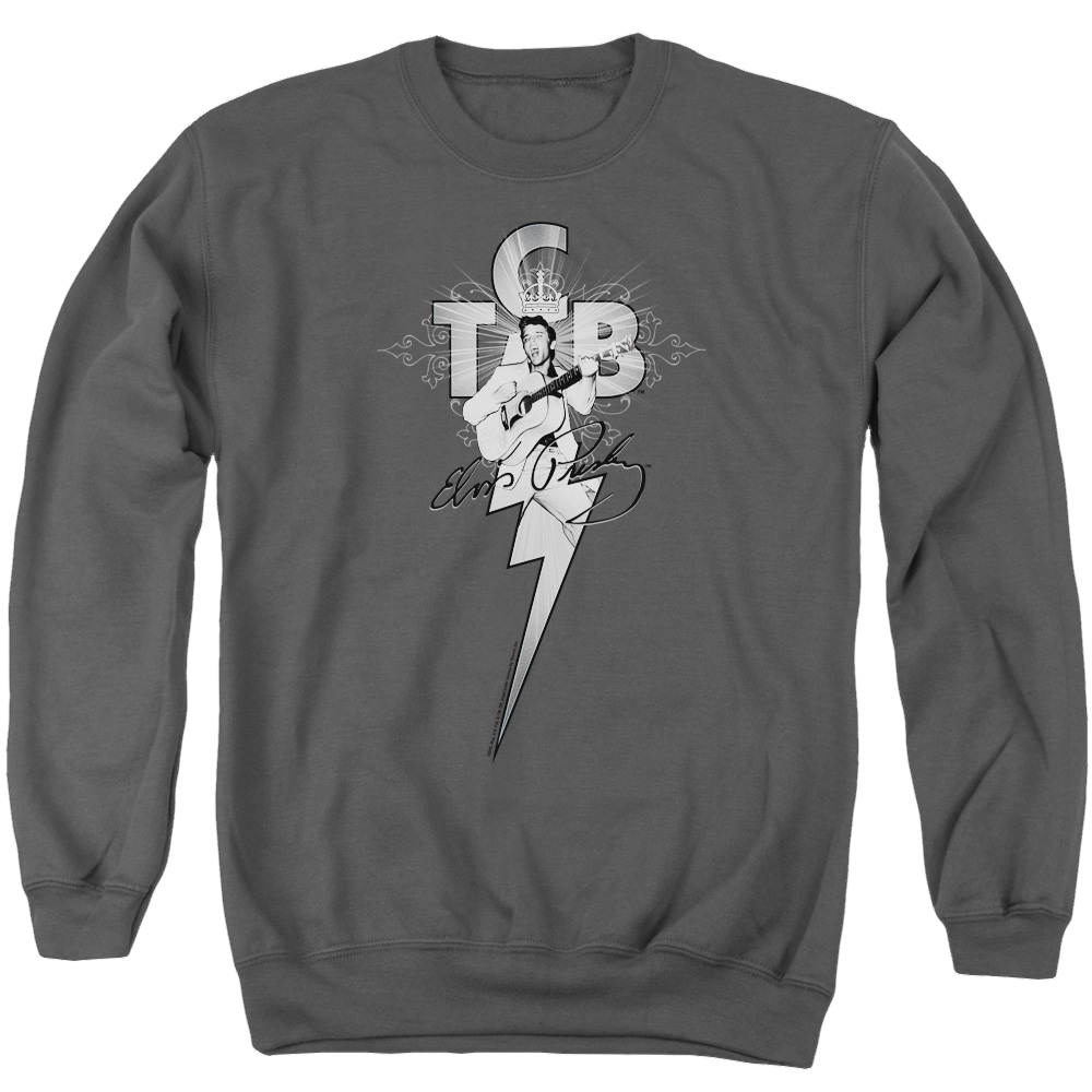 Elvis Presley Tcb Ornate - Men's Crewneck Sweatshirt Men's Crewneck Sweatshirt Elvis Presley