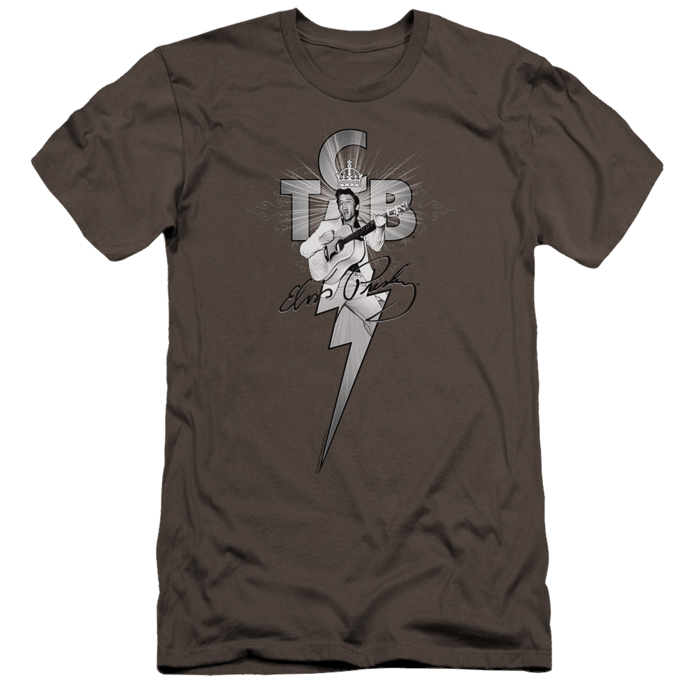 Elvis Presley Tcb Ornate - Men's Premium Slim Fit T-Shirt Men's Premium Slim Fit T-Shirt Elvis Presley