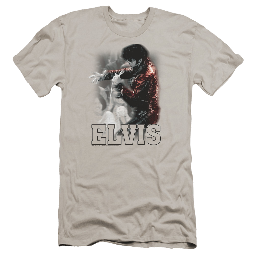 Elvis Presley Black Leather - Men's Premium Slim Fit T-Shirt Men's Premium Slim Fit T-Shirt Elvis Presley