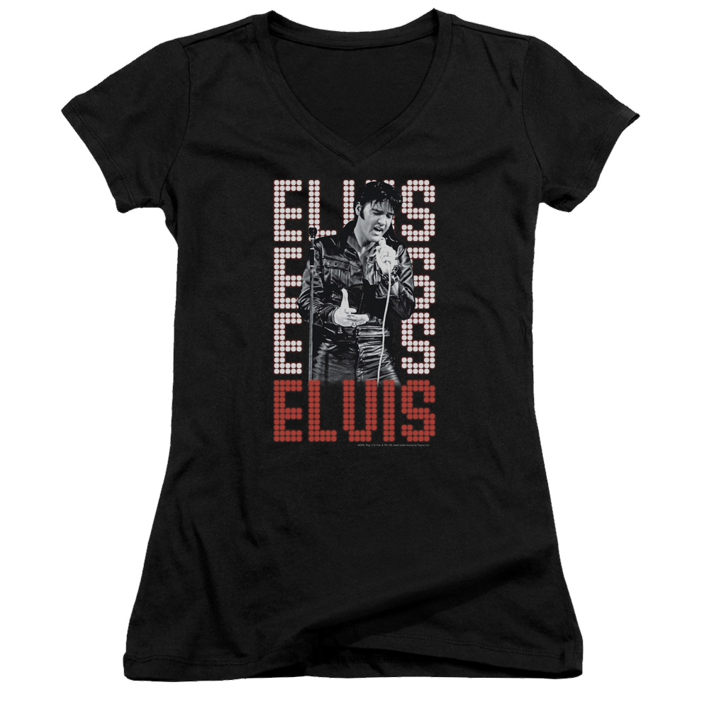 Elvis Presley 1968 - Juniors V-Neck T-Shirt Juniors V-Neck T-Shirt Elvis Presley