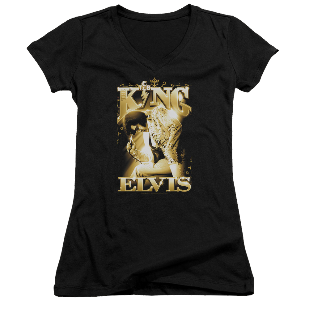 Elvis Presley The King - Juniors V-Neck T-Shirt Juniors V-Neck T-Shirt Elvis Presley