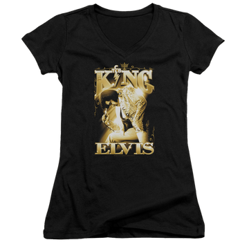 Elvis Presley The King - Juniors V-Neck T-Shirt Juniors V-Neck T-Shirt Elvis Presley