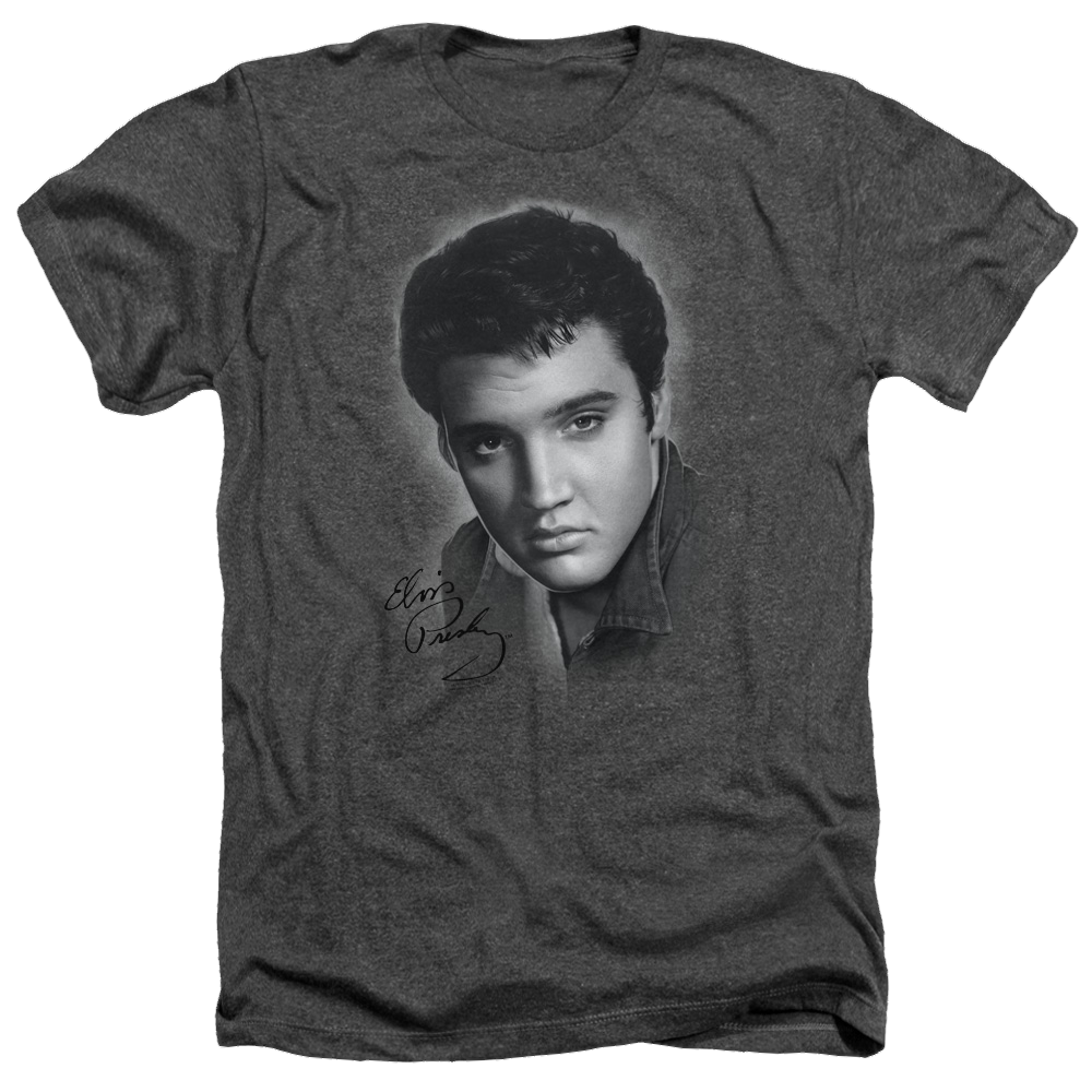 Elvis Presley Grey Portrait - Men's Heather T-Shirt Men's Heather T-Shirt Elvis Presley