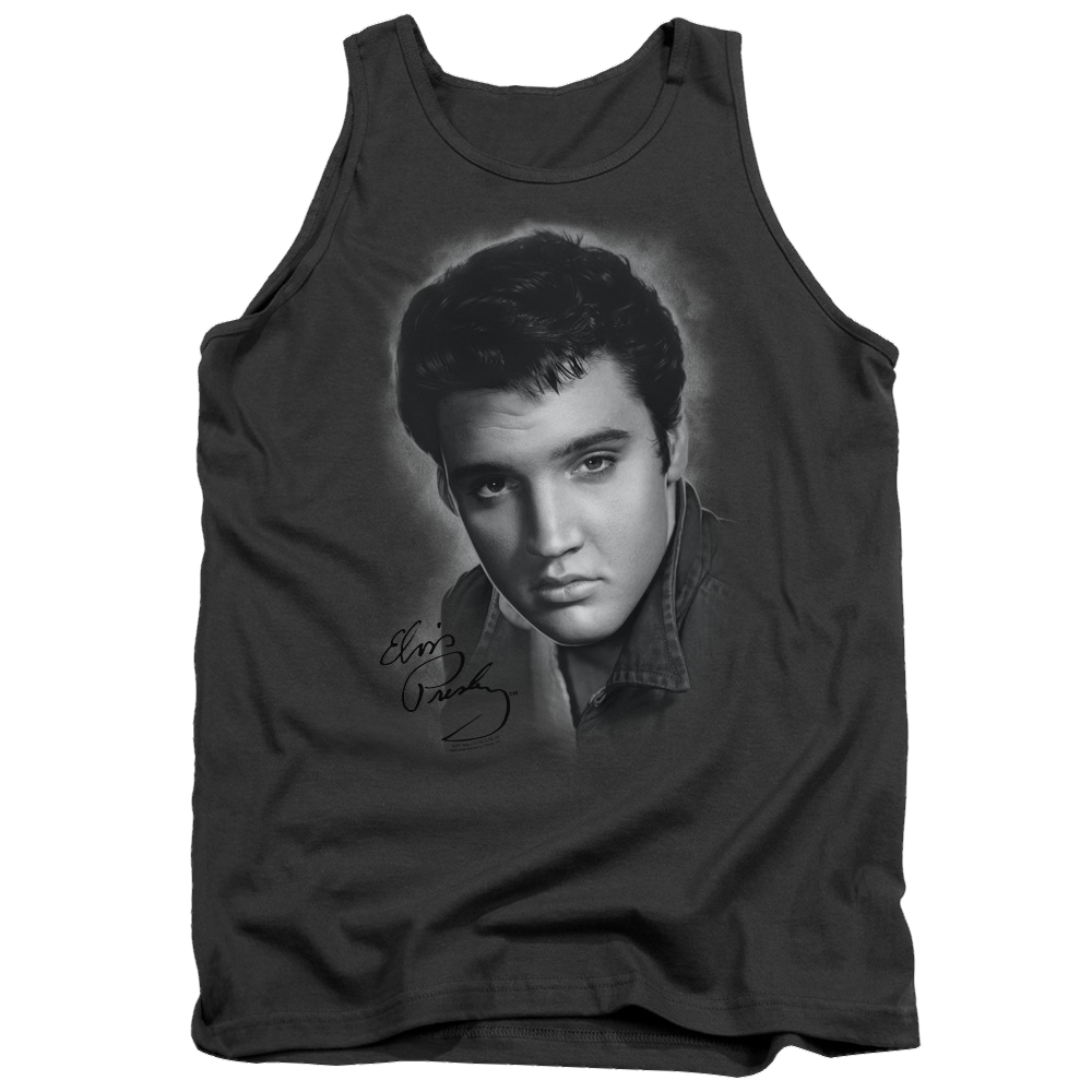 Elvis Presley Grey Portrait Men's Tank Men's Tank Elvis Presley