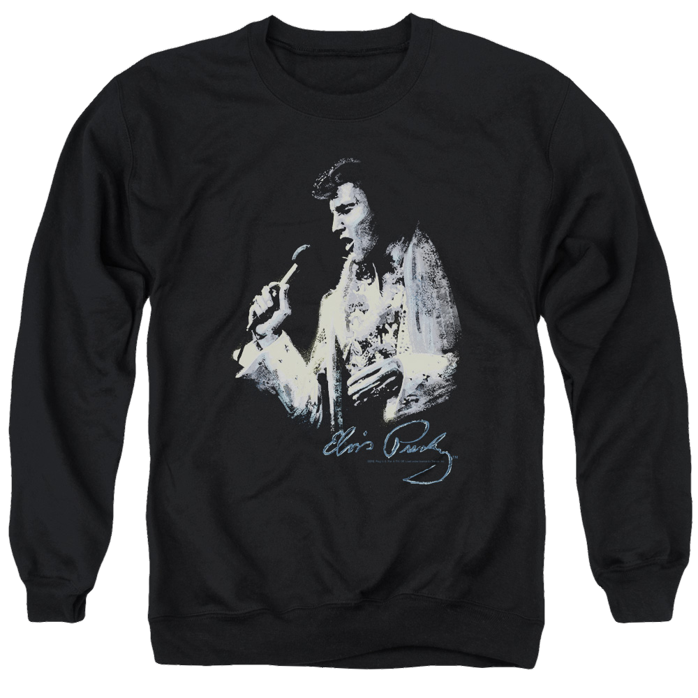 Elvis Presley Painted King - Men's Crewneck Sweatshirt Men's Crewneck Sweatshirt Elvis Presley