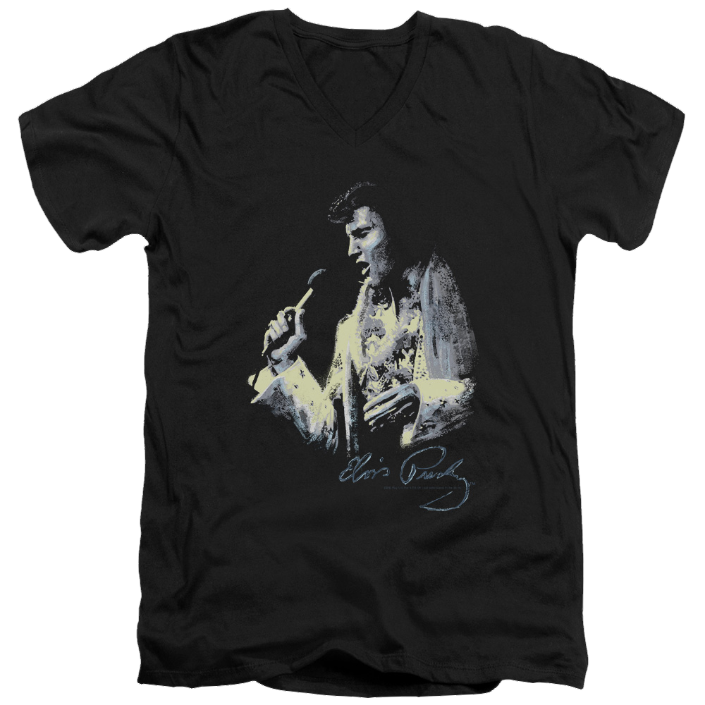 Elvis Presley Painted King - Men's V-Neck T-Shirt Men's V-Neck T-Shirt Elvis Presley