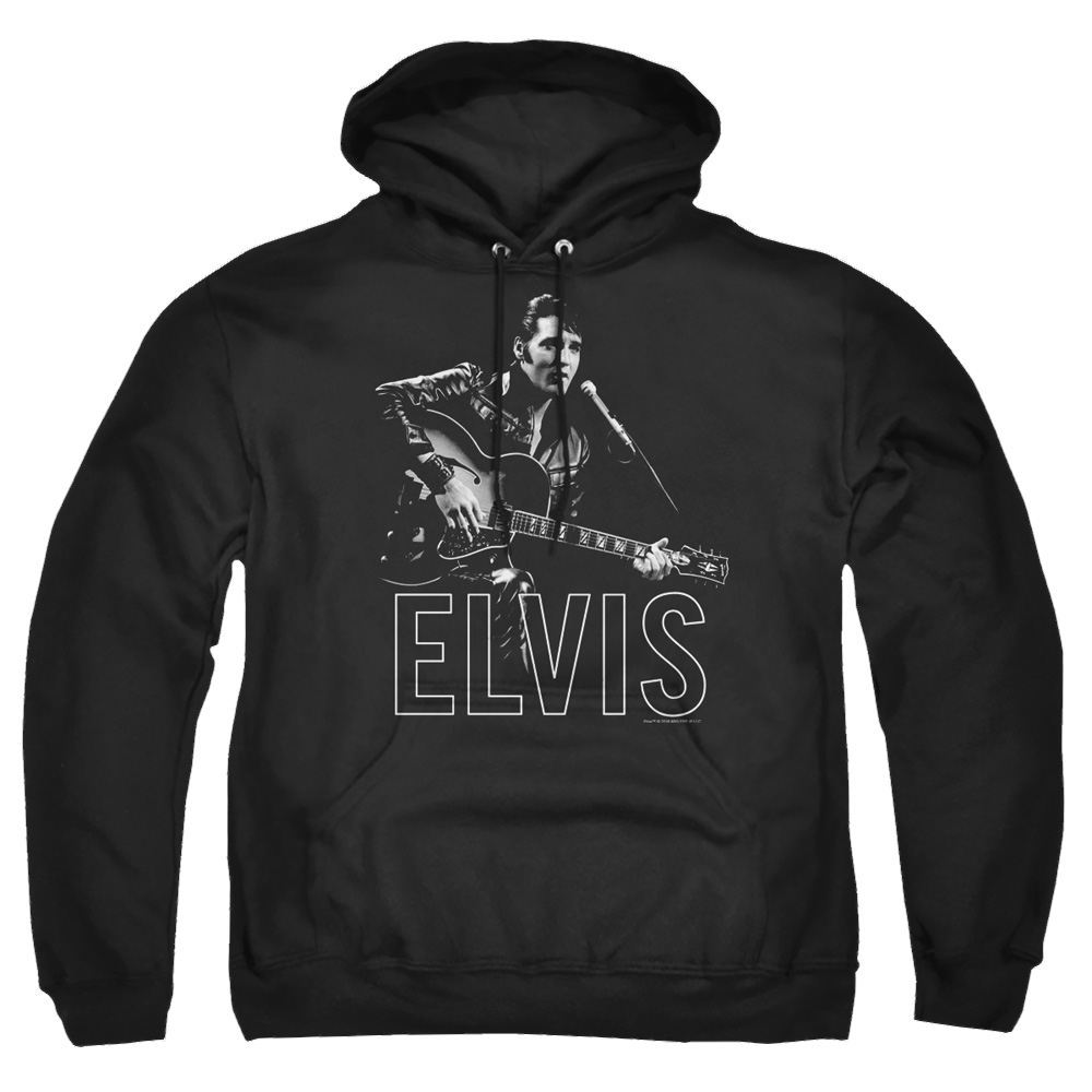 Elvis Presley Guitar In Hand - Pullover Hoodie Pullover Hoodie Elvis Presley