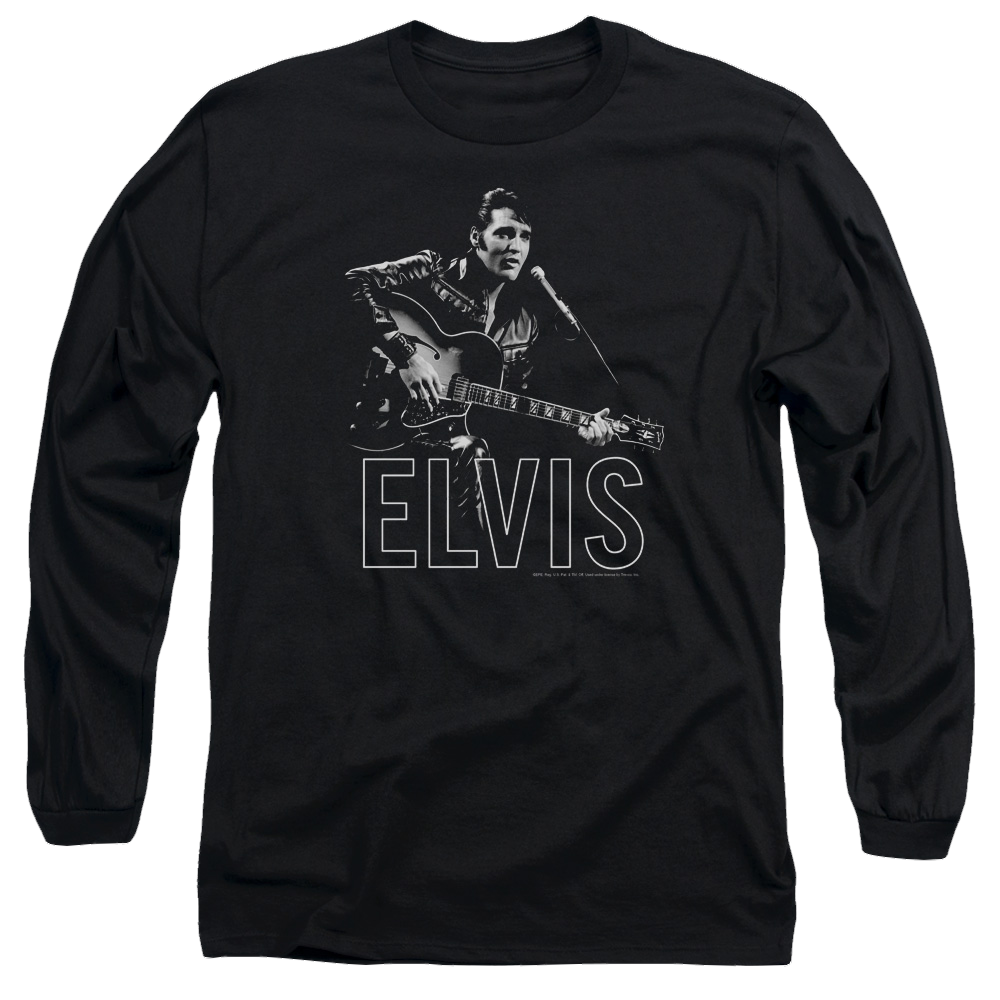 Elvis Presley Guitar In Hand - Men's Long Sleeve T-Shirt Men's Long Sleeve T-Shirt Elvis Presley