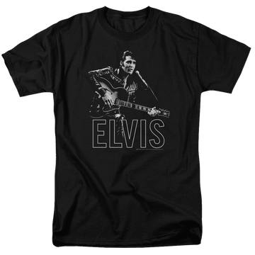 Elvis Presley Guitar In Hand - Men's Regular Fit T-Shirt Men's Regular Fit T-Shirt Elvis Presley