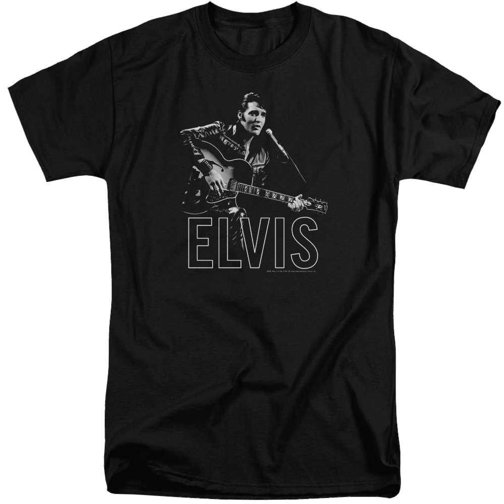 Elvis Presley Guitar In Hand - Men's Tall Fit T-Shirt Men's Tall Fit T-Shirt Elvis Presley