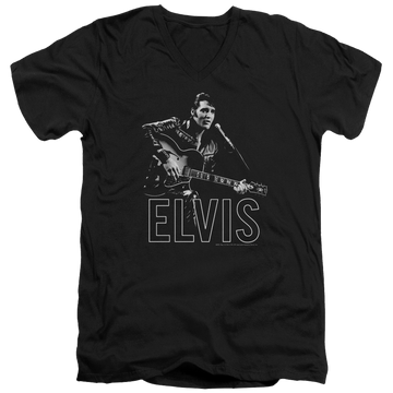 Elvis Presley Guitar In Hand - Men's V-Neck T-Shirt Men's V-Neck T-Shirt Elvis Presley