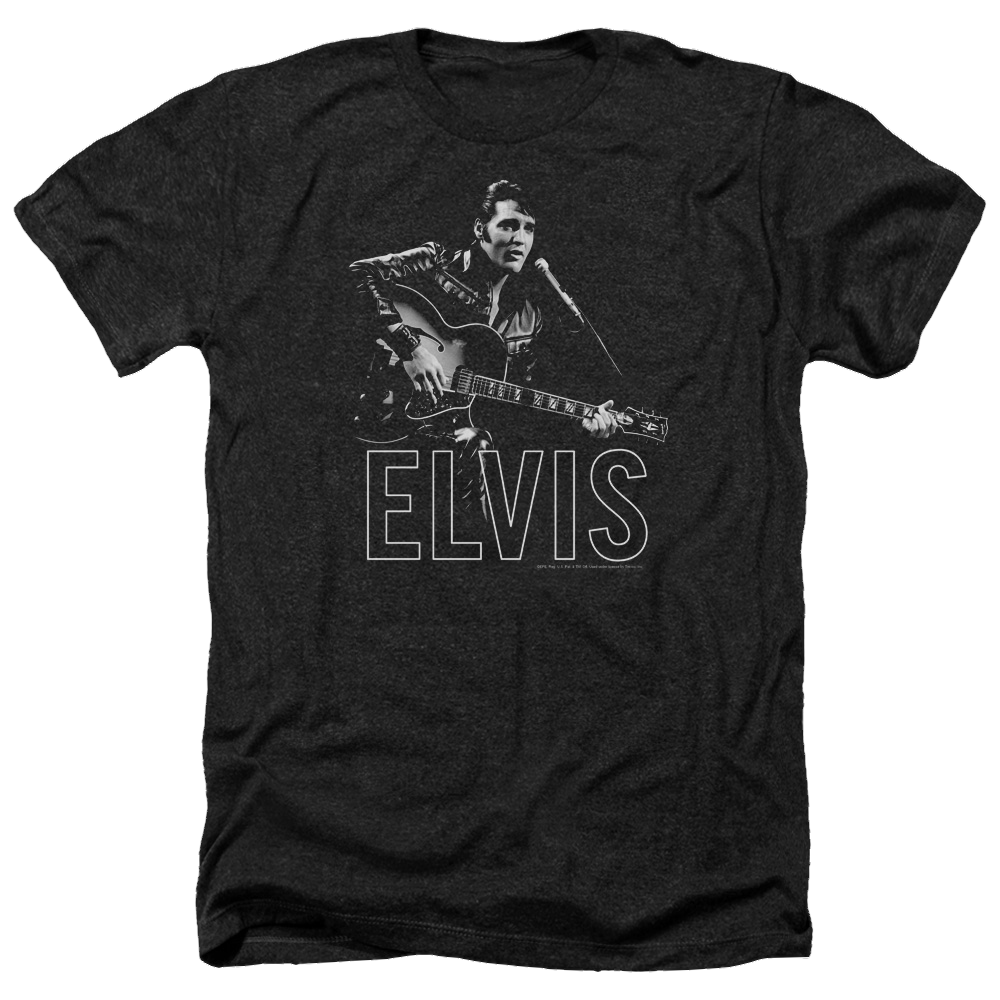 Elvis Presley Guitar In Hand - Men's Heather T-Shirt Men's Heather T-Shirt Elvis Presley