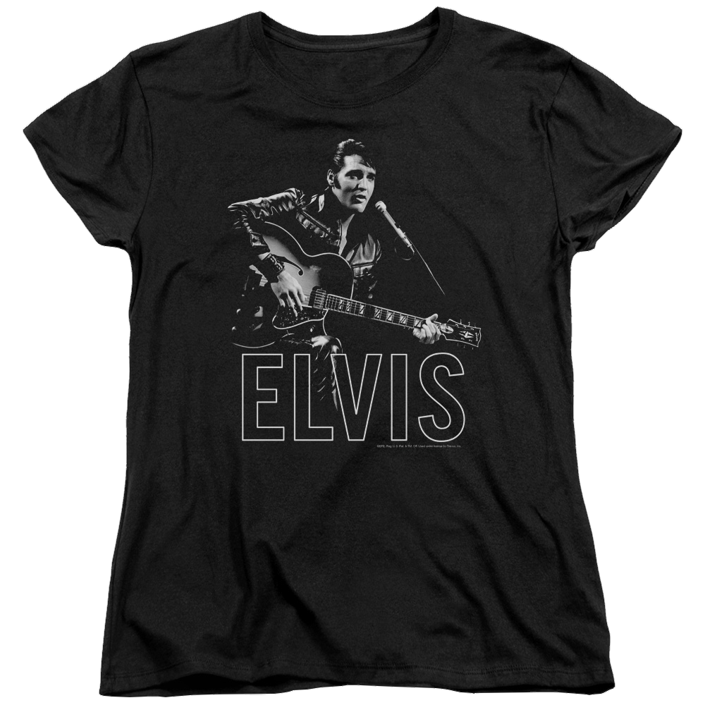 Elvis Presley Guitar In Hand - Women's T-Shirt Women's T-Shirt Elvis Presley