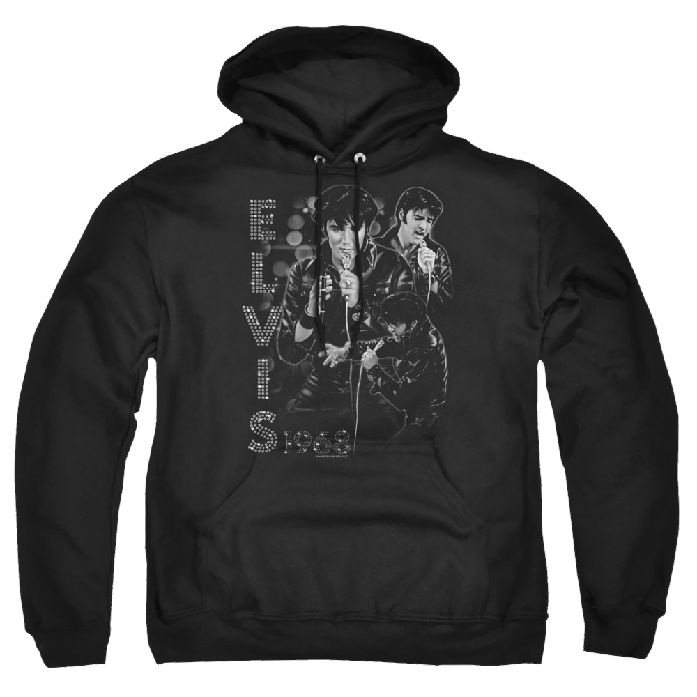 Elvis Presley Leathered - Pullover Hoodie Pullover Hoodie Elvis Presley