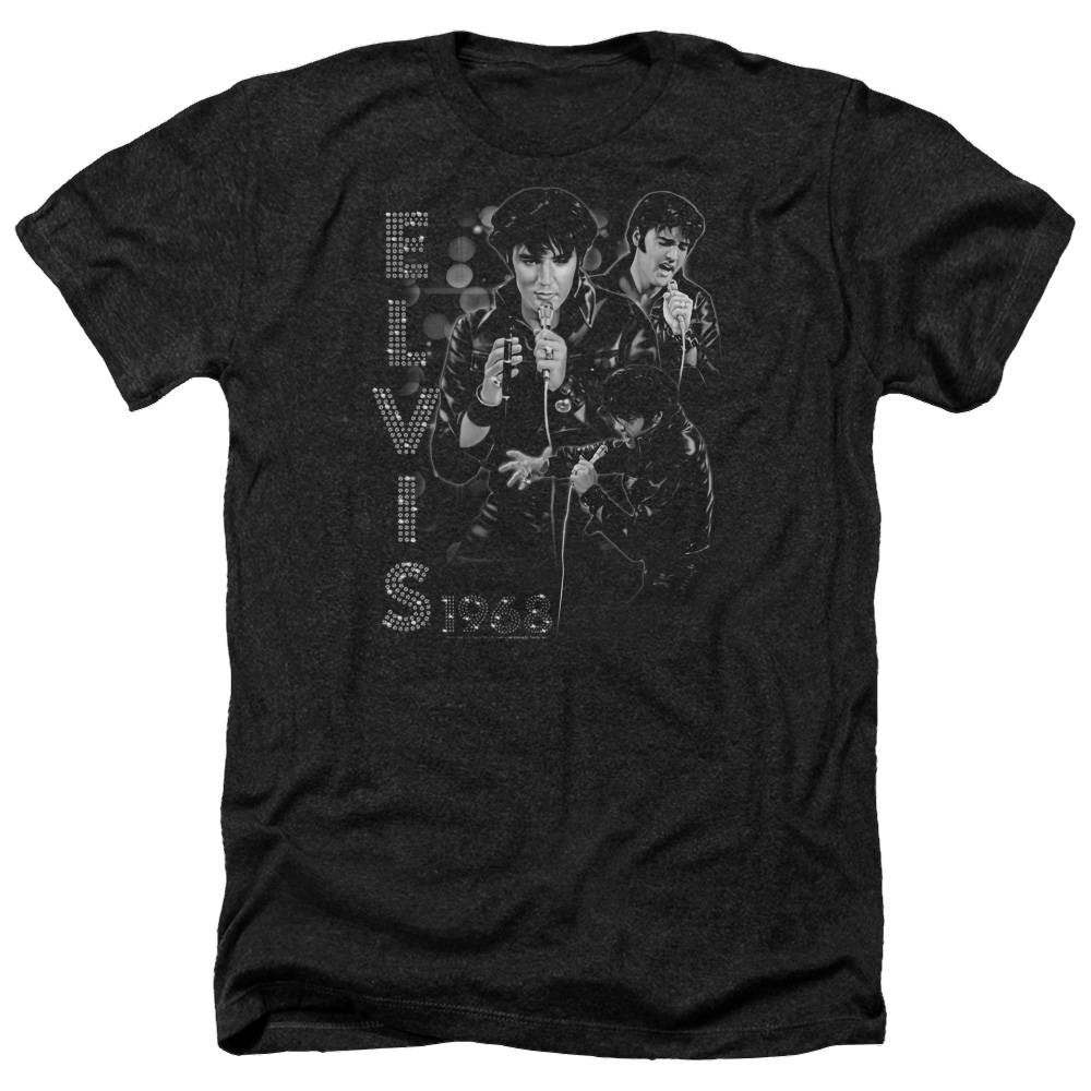 Elvis Presley Leathered - Men's Heather T-Shirt Men's Heather T-Shirt Elvis Presley