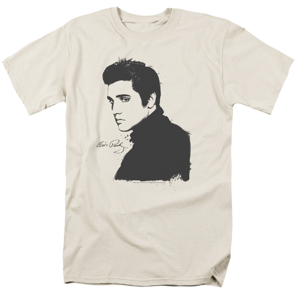 Elvis Presley Black Paint - Men's Regular Fit T-Shirt Men's Regular Fit T-Shirt Elvis Presley